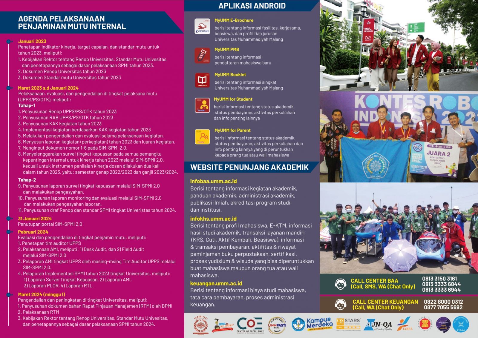 Kalender Akademik UMM Tahun 2023/2024 Pengumuman Program Studi